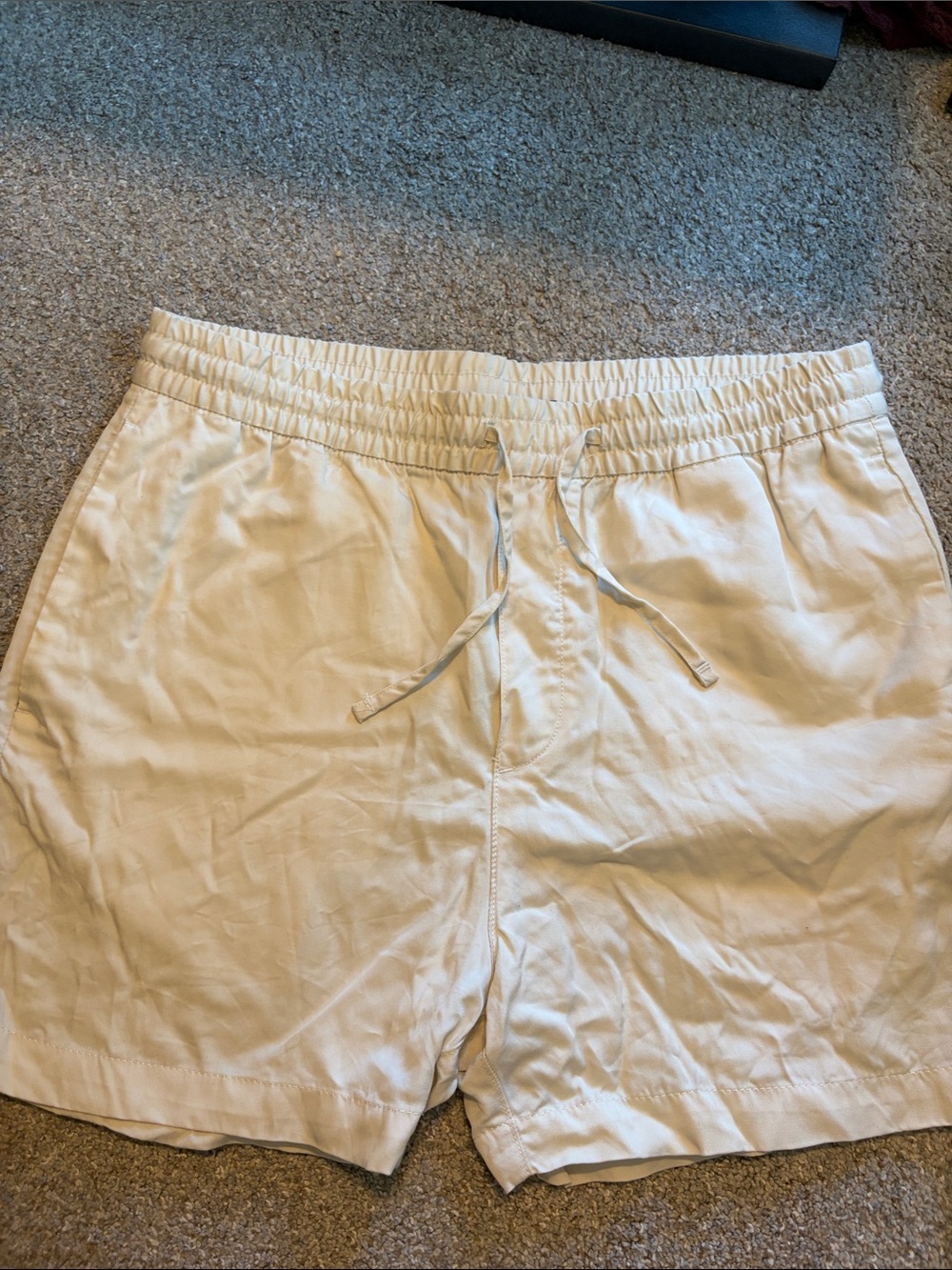 H&M Men's Regular Fit Casual Drawstring Shorts - Cream